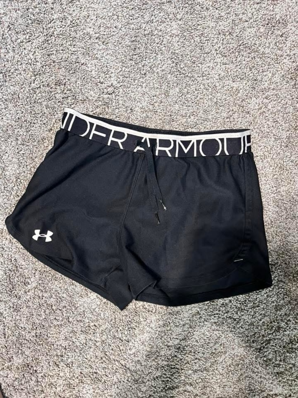 Under Armour Black Women’s Athletic Shorts with Branded Waistband